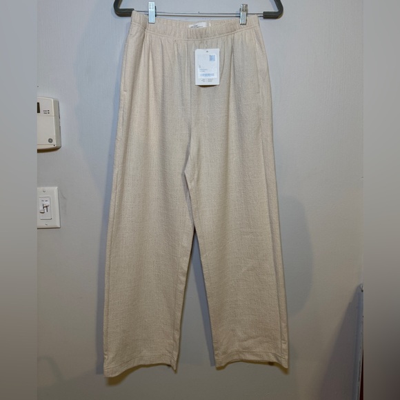 Oak + Fort Elastic Waist Pant - S - Oatmeal - Picture 2 of 6